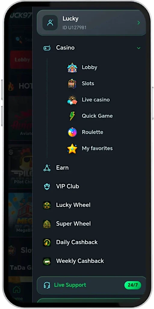 Game Categories in Luck971